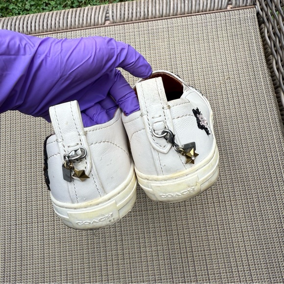 COACH‎ embellished leather slip-on sneakers - Picture 4 of 7